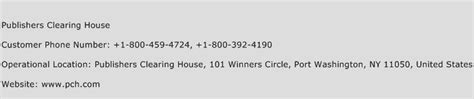 <b>Publishers Clearing</b> <b>House</b> 101 Winners Circle Jericho, NY 11753 3. . Publishers clearing house phone number